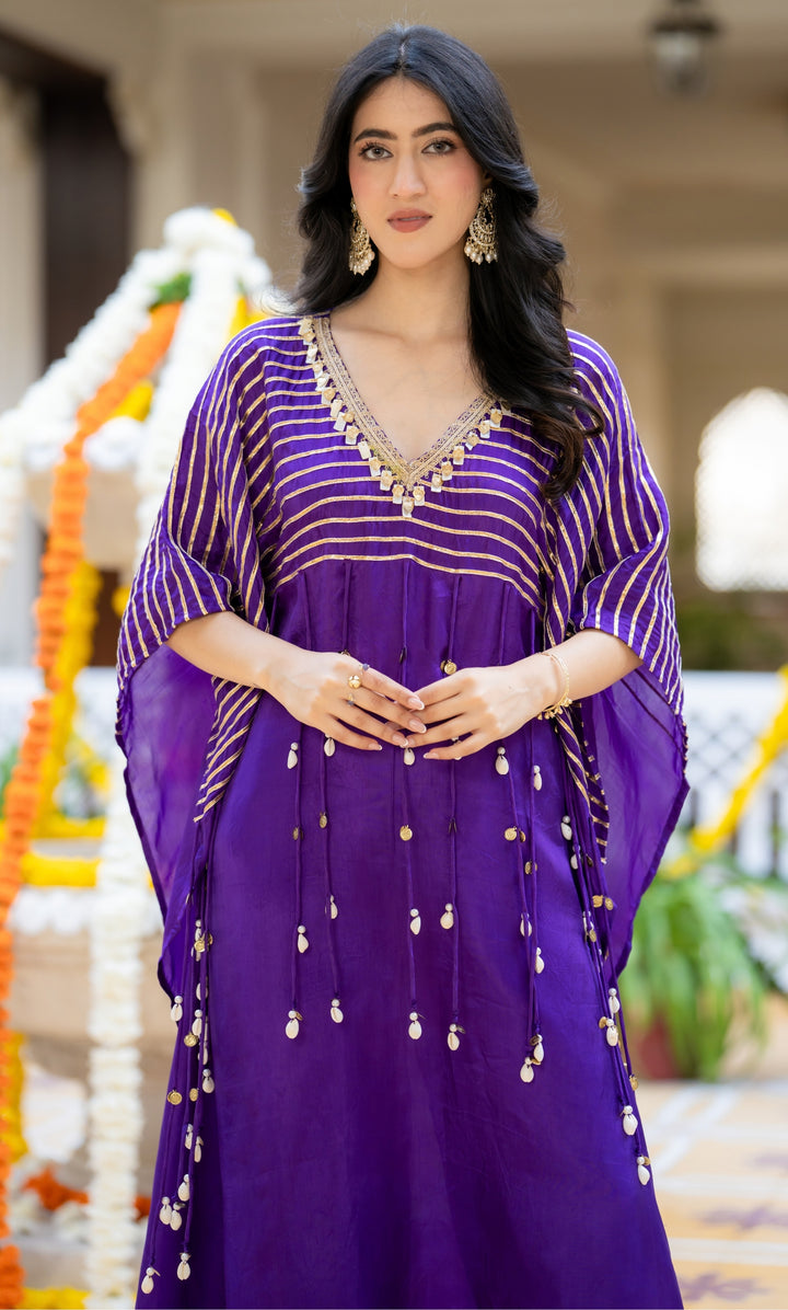 Vaani Purple Kaftan Set