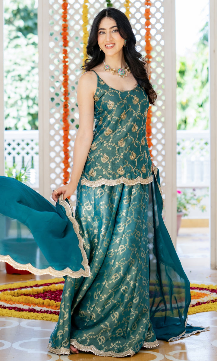 Mishka Firoza Brocade Suit Set