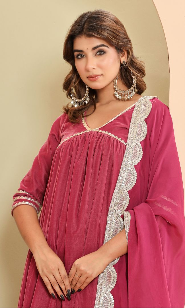 Berry Pink Kurta Set