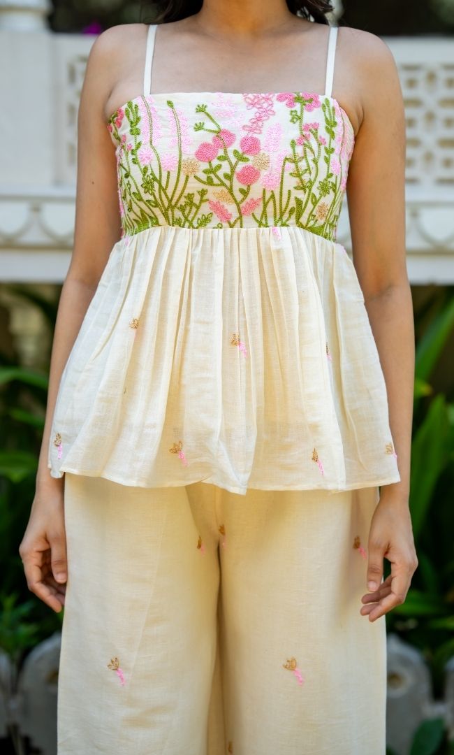 Myra Embroidered Cotton Co-ord Set