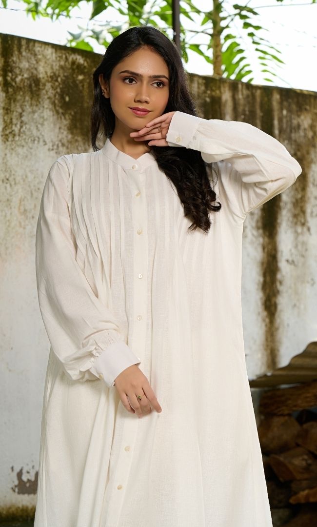 White Linen Dress