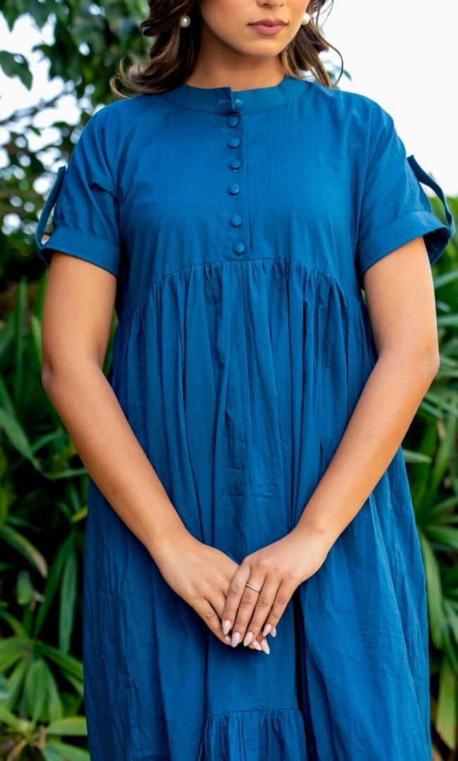 Ocean Blue Asymmetrical Dress