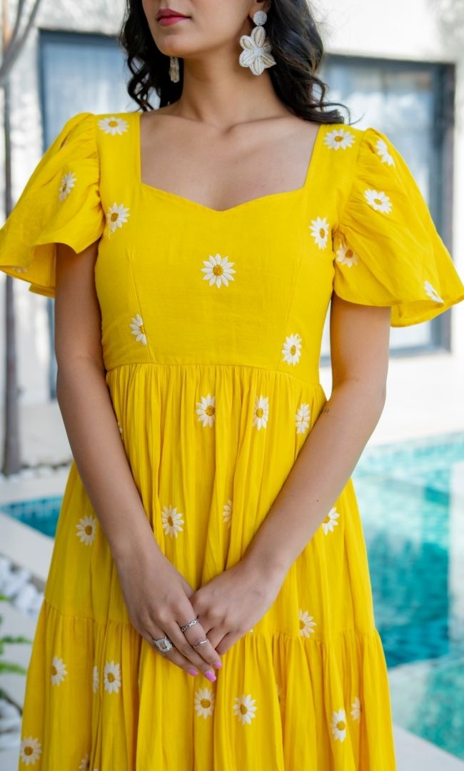 Sunshine Daisy Midi Dress