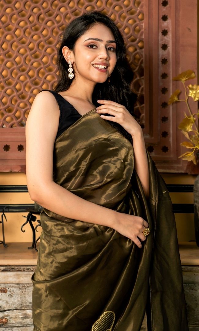 Hina Green Tissue Saree