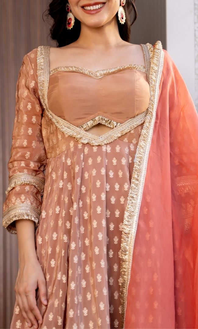 Inayat Brown Anarkali