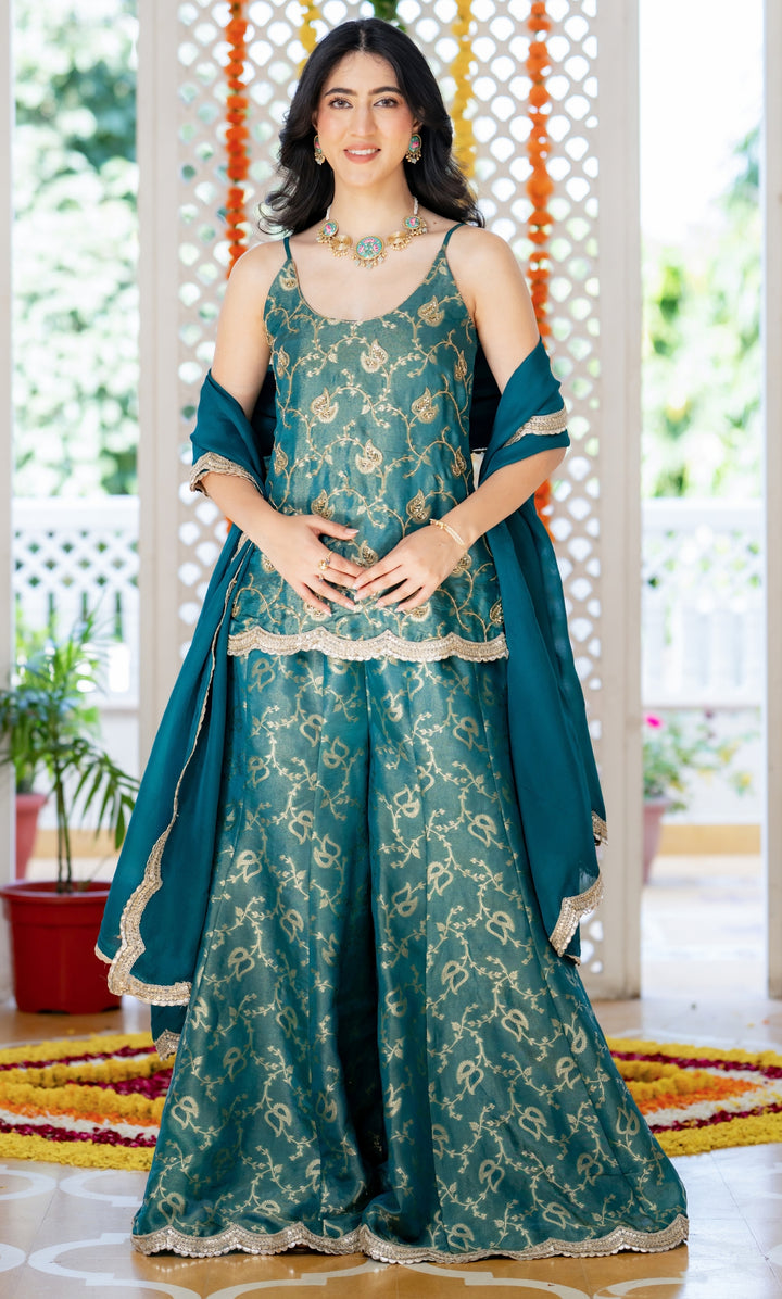 Mishka Firoza Brocade Suit Set