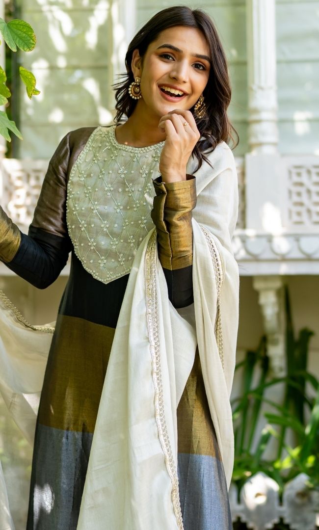 Noorika Black Anarkali Set