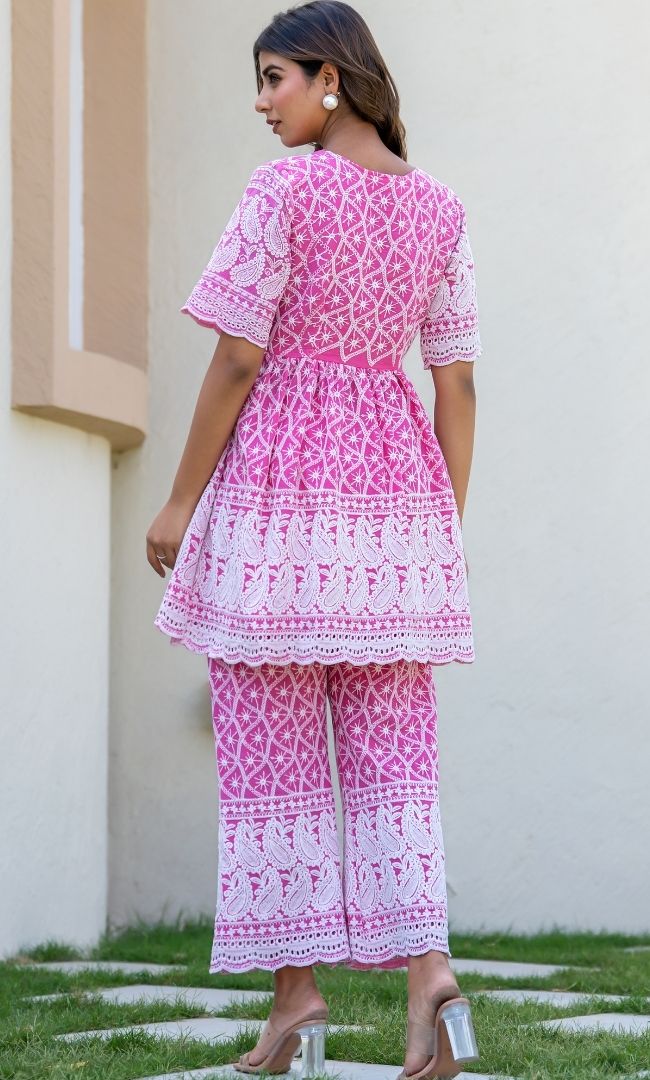 Charm Chikankari Top With Pant