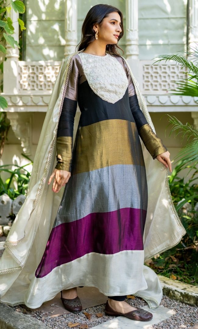 Noorika Black Anarkali Set