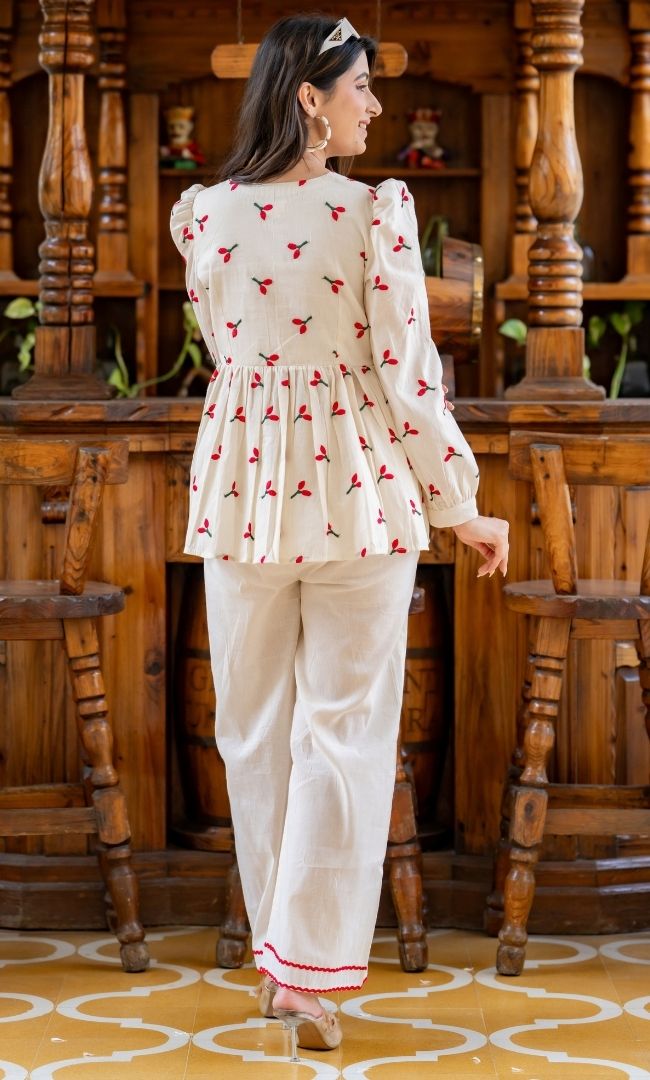 Safaa Cotton Embroidered Co-ord Set