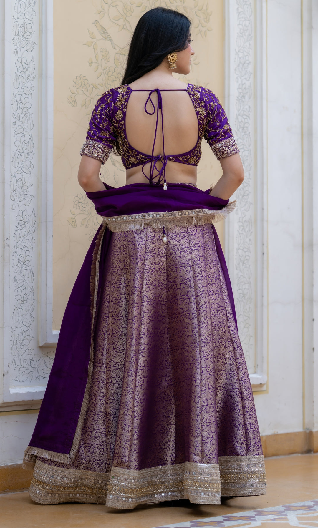 Hoor Cosmos Brocade Lehenga Set