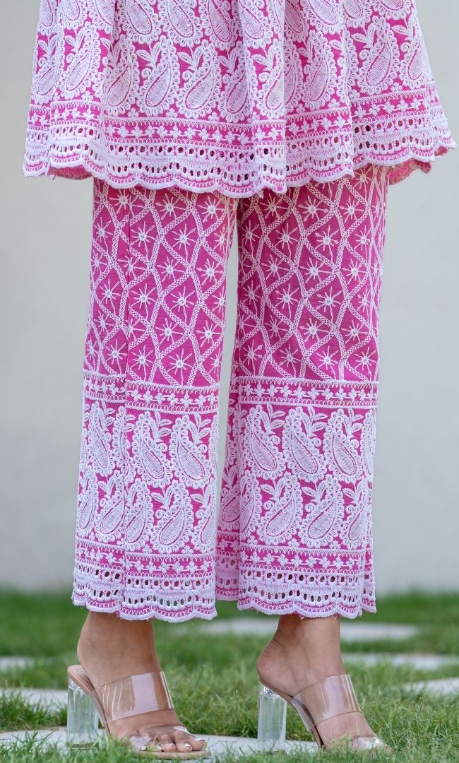 Charm Chikankari Top With Pant