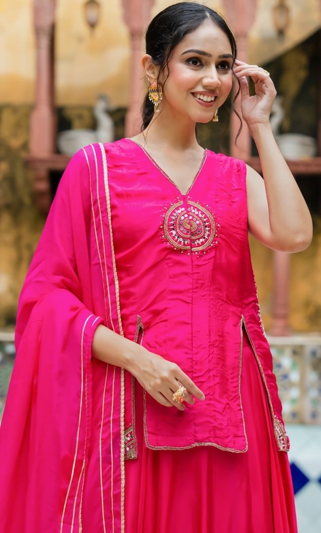 Zeenat Pink Lehenga Set