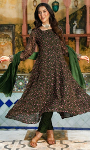 Jannie Green Anarkali Set