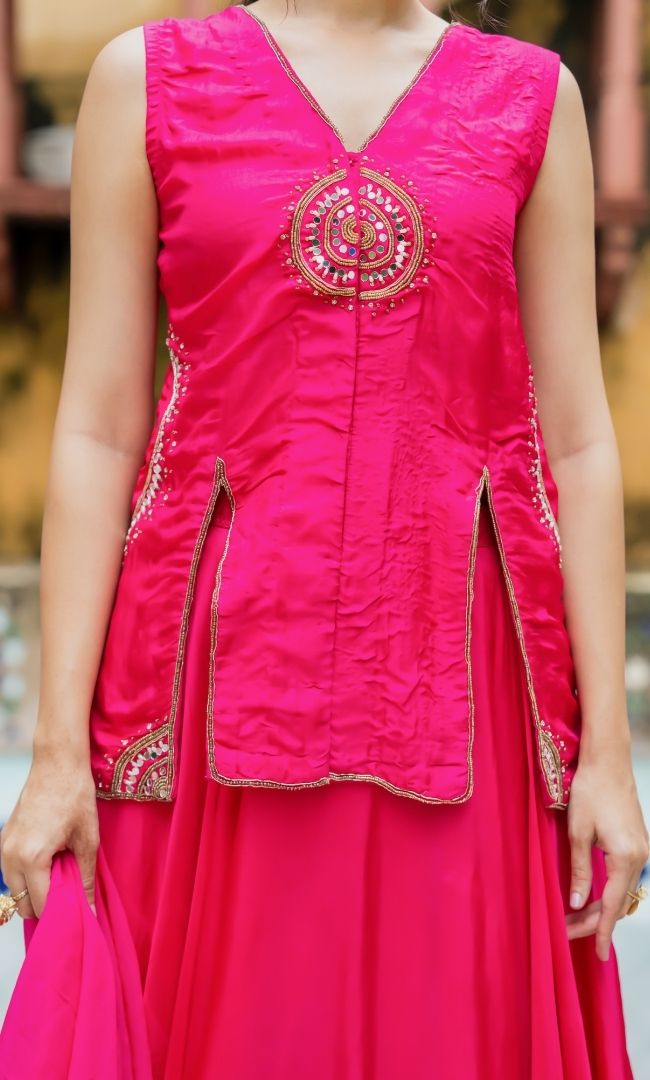 Zeenat Pink Lehenga Set
