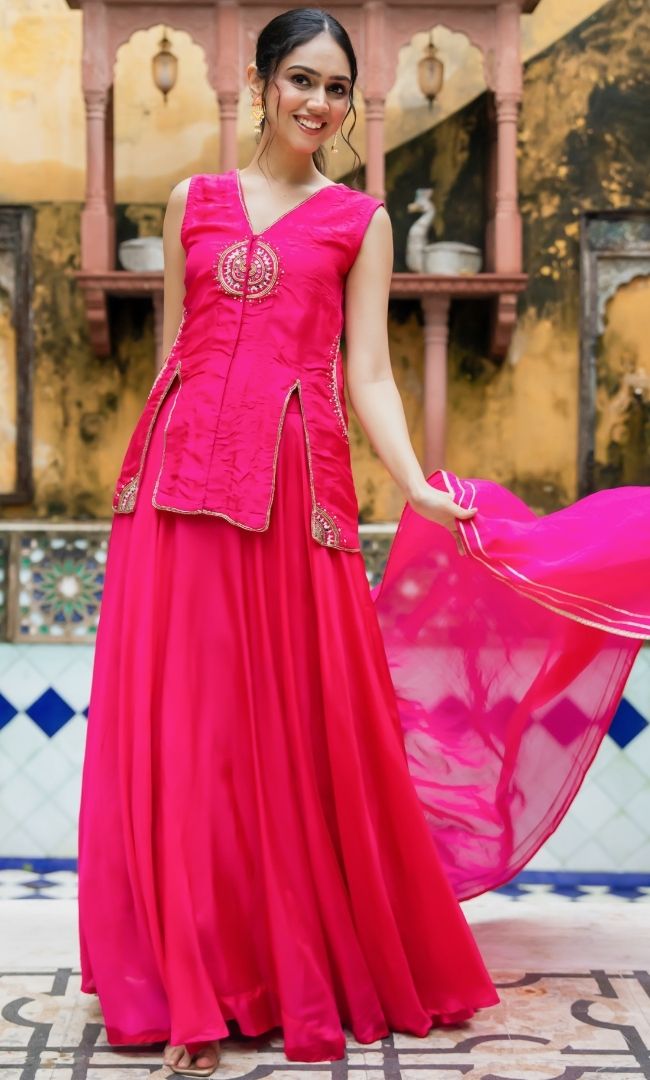 Zeenat Pink Lehenga Set