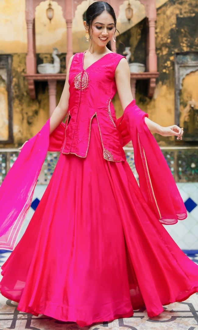 Zeenat Pink Lehenga Set
