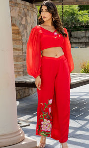 Red Cherry Lady Co-ord Set