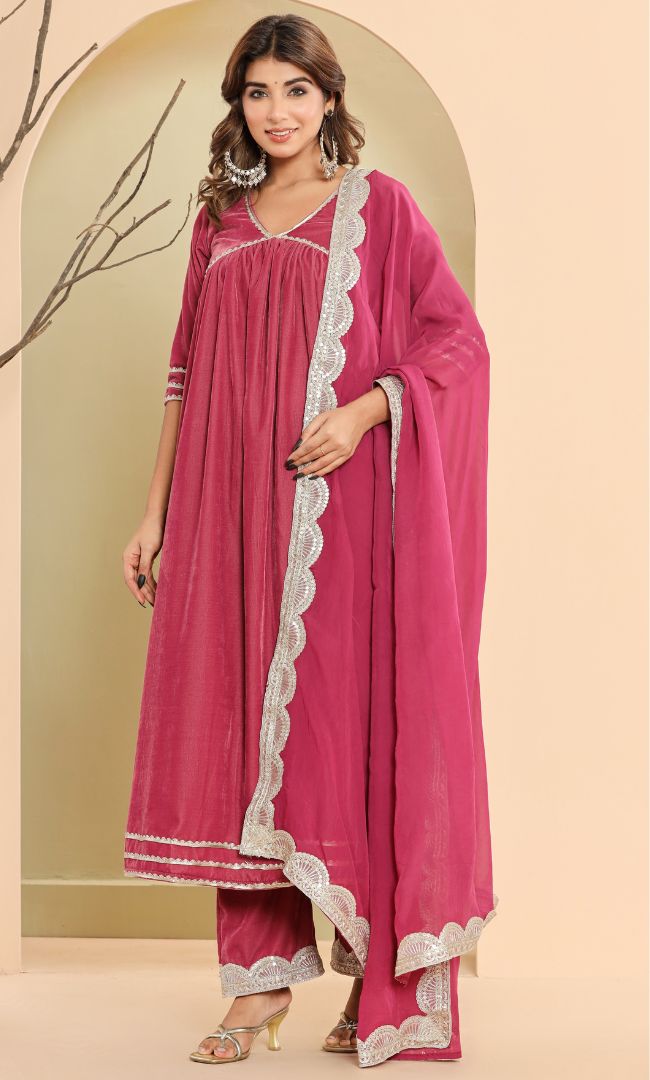 Berry Pink Kurta Set