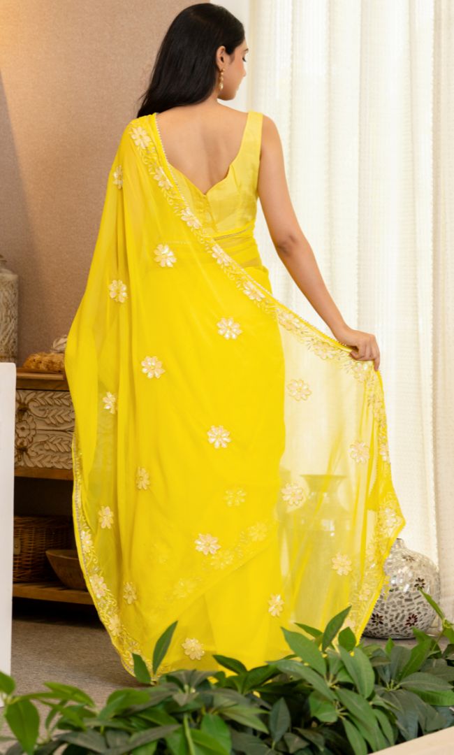 Sunlit Shimmer Saree