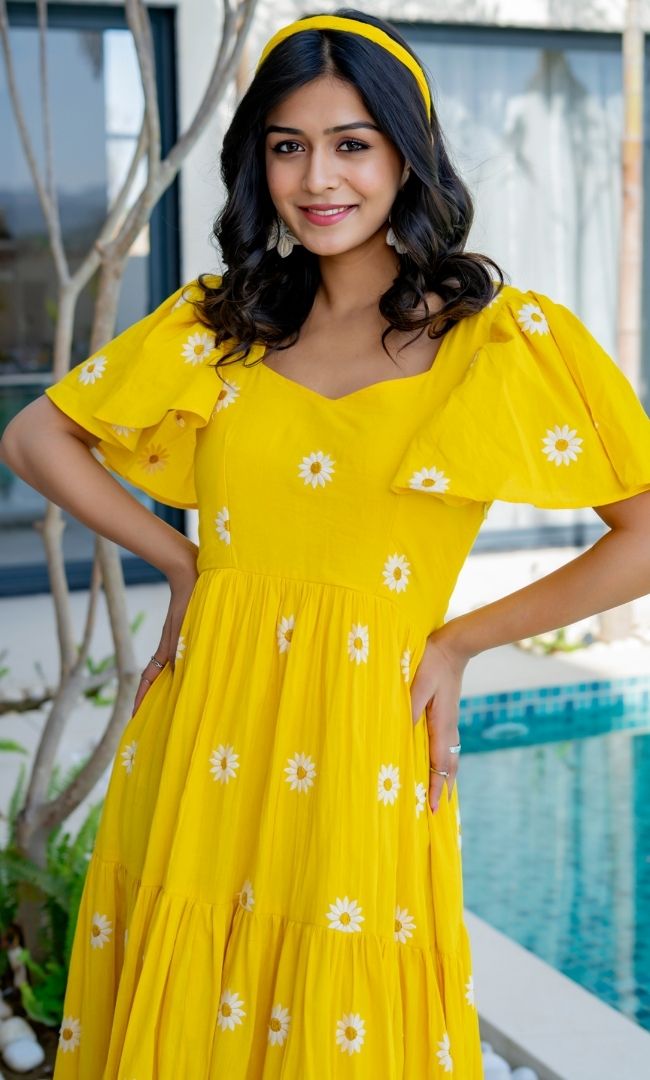 Sunshine Daisy Midi Dress