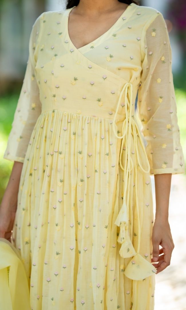 Pahli Yellow Angrakha Set