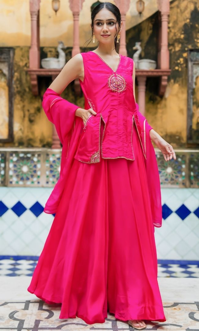 Zeenat Pink Lehenga Set