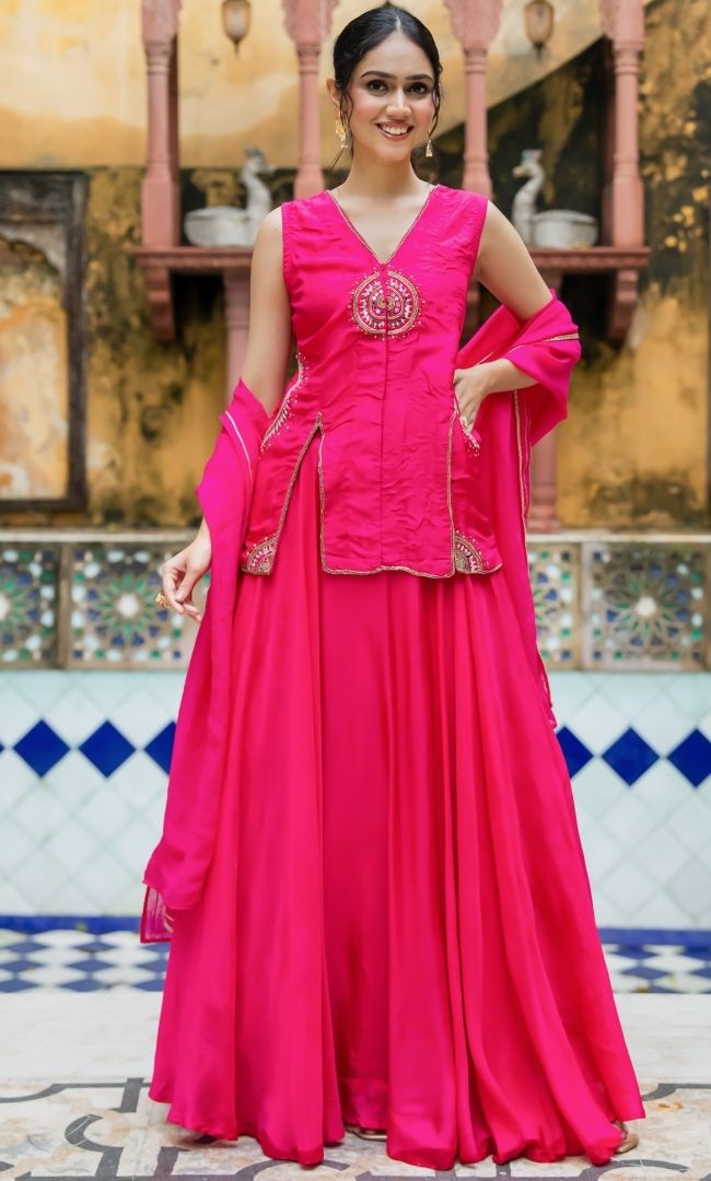 Zeenat Pink Lehenga Set