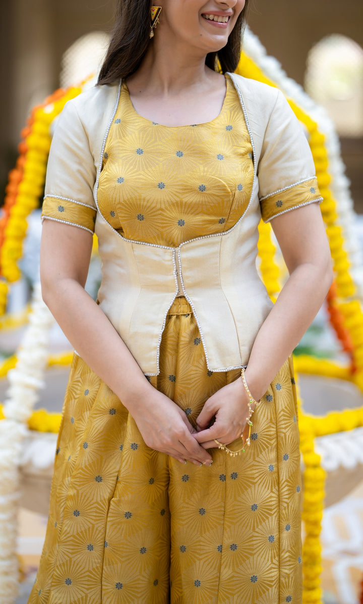 Swarna Yellow Brocade Co-ord Set