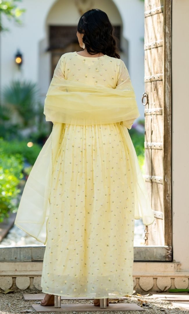 Pahli Yellow Angrakha Set