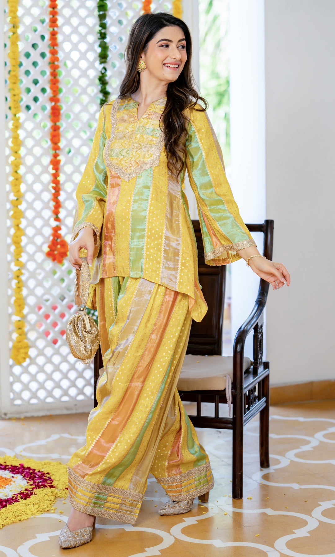 Meerab Yellow Farsi Set