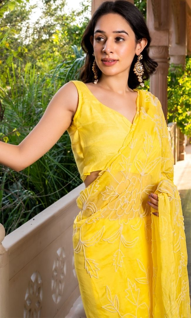 Sunshine Handwork Saree