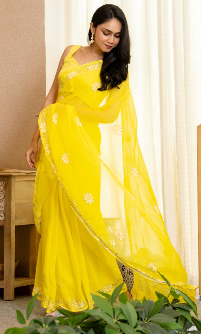 Sunlit Shimmer Saree