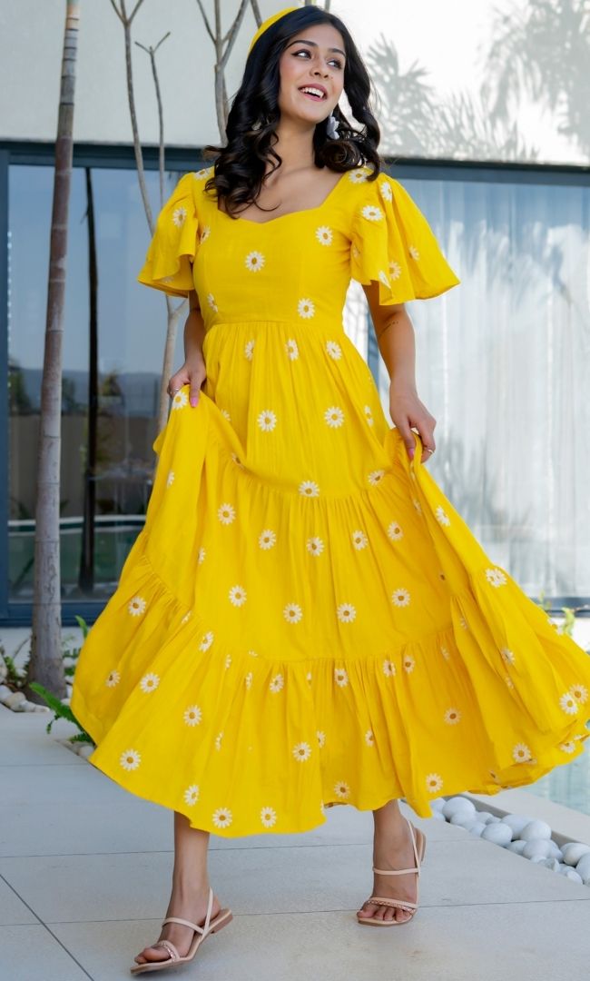 Sunshine Daisy Midi Dress