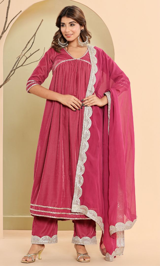 Berry Pink Kurta Set