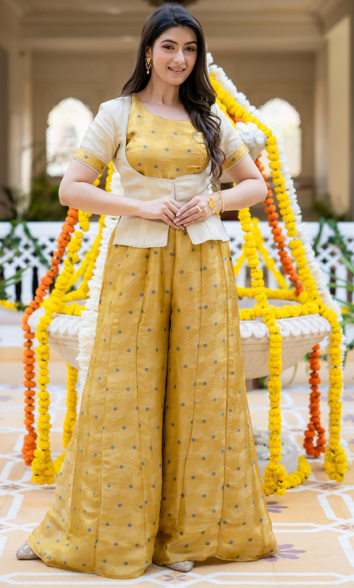 Swarna Yellow Brocade Co-ord Set