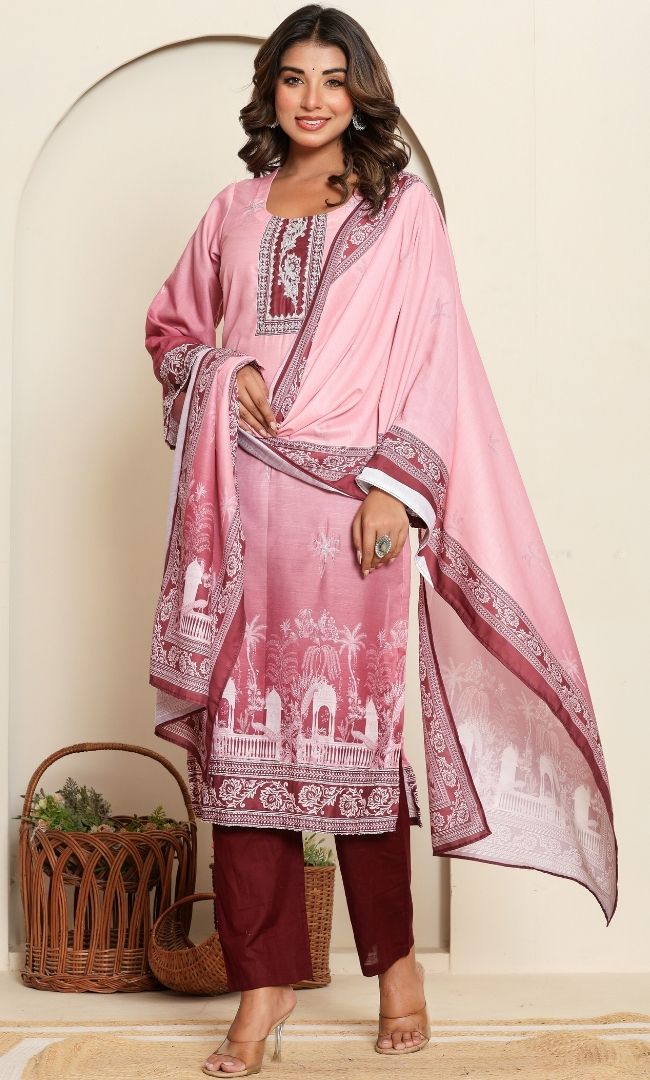 Regal Pink Kurta Set