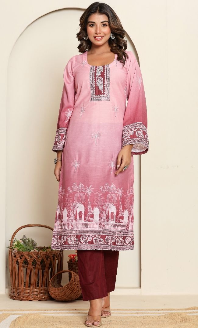 Regal Pink Kurta Set