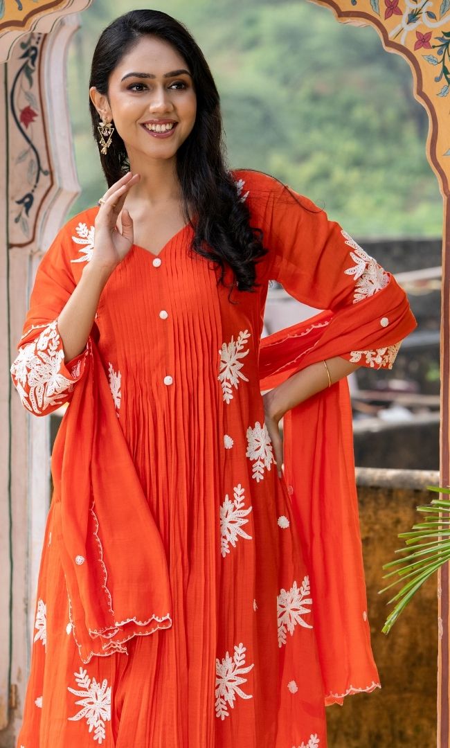 Tangerine Charm Suit Set