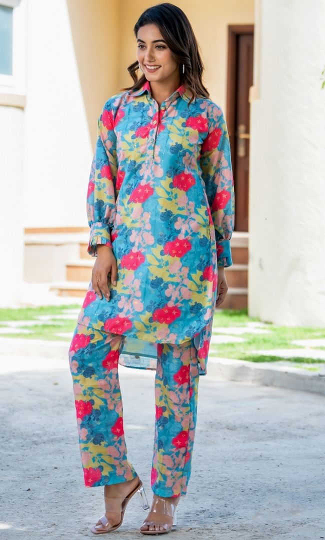 Zara Turquoise Co-ord Set
