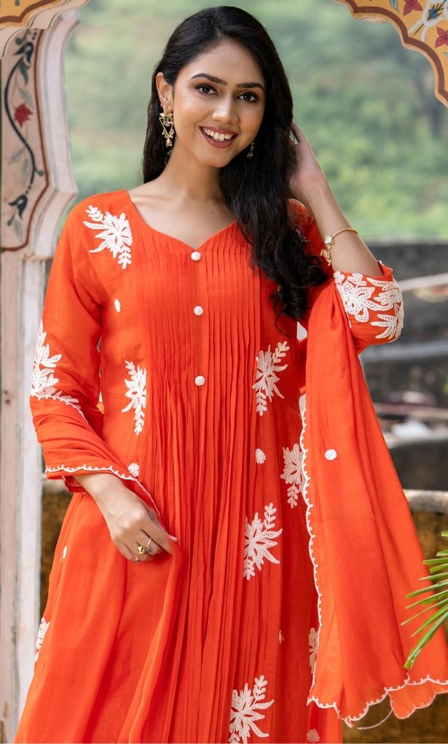 Tangerine Charm Suit Set