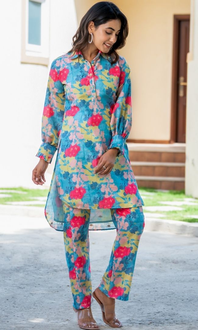 Zara Turquoise Co-ord Set