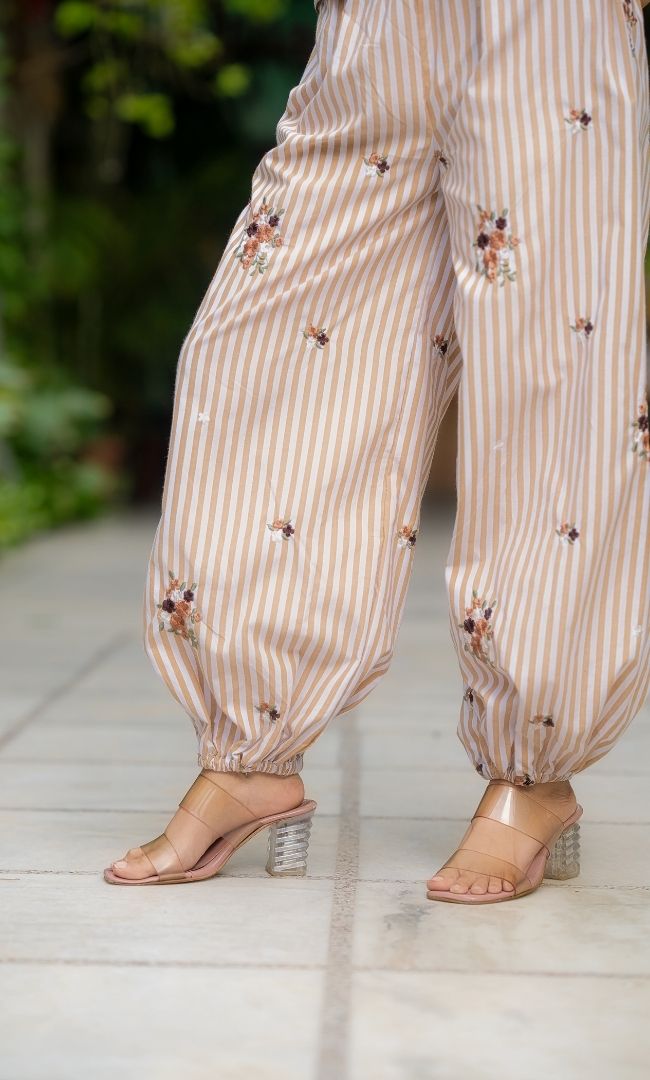 Sandstone Brown Striped Co-Ord Set