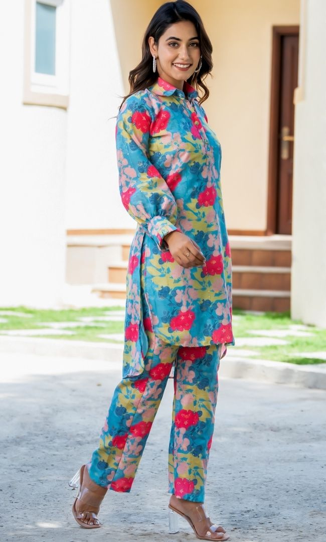 Zara Turquoise Co-ord Set
