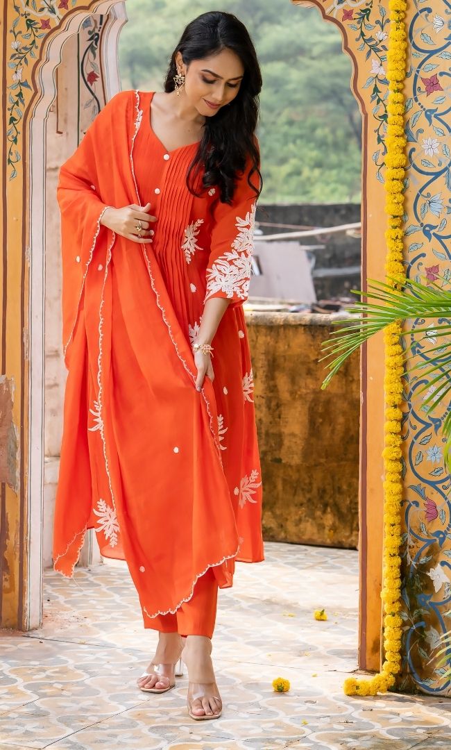 Tangerine Charm Suit Set