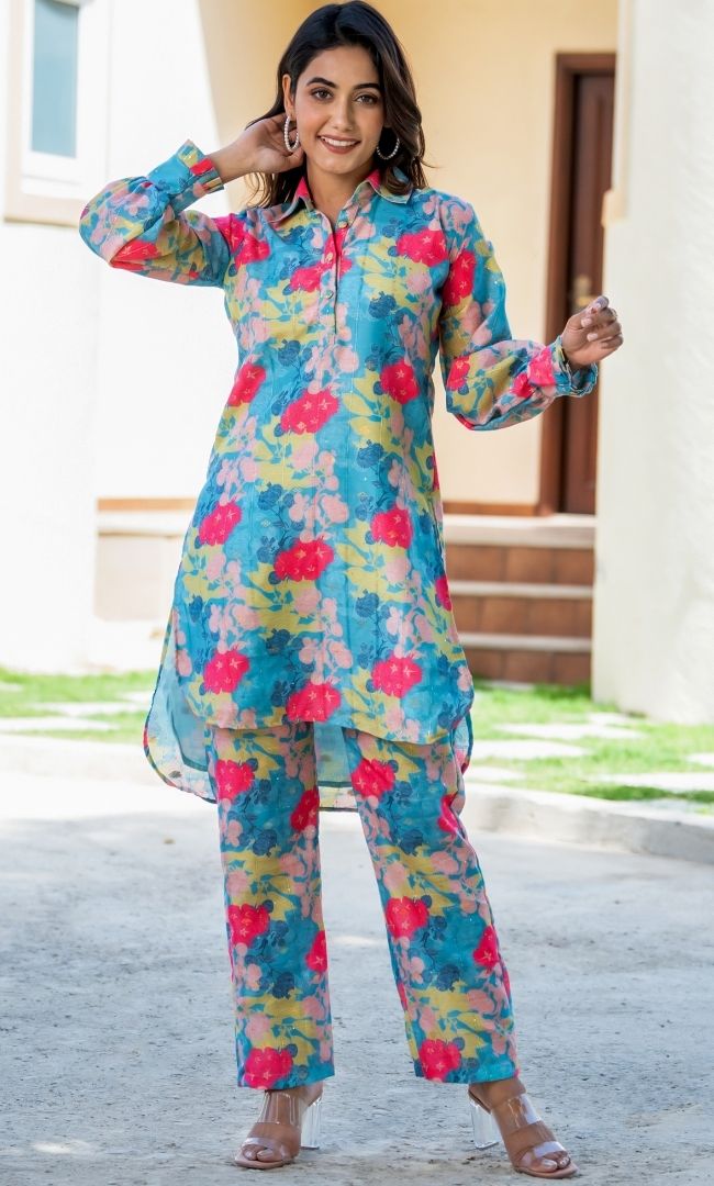 Zara Turquoise Co-ord Set