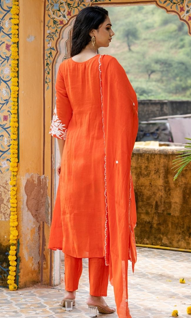 Tangerine Charm Suit Set