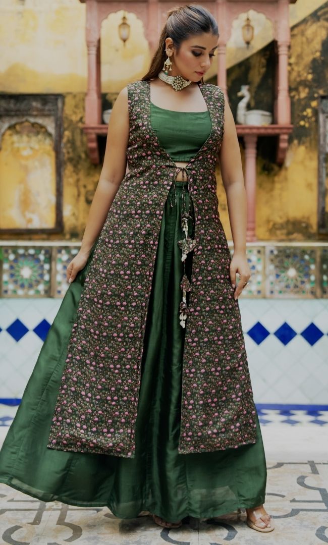 Envy Green Skirt Set
