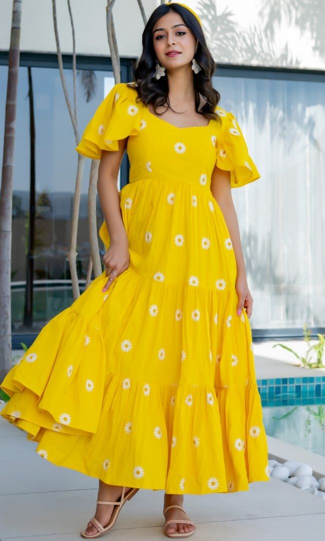 Sunshine Daisy Midi Dress