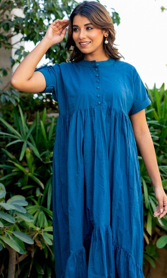 Ocean Blue Asymmetrical Dress